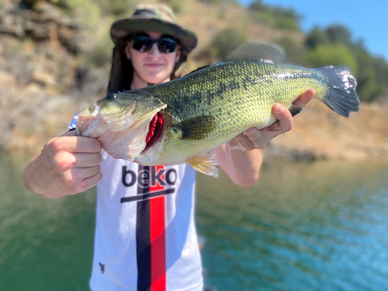 Pêche sportive au portugal, pêcher avec un Bass à bout de bras